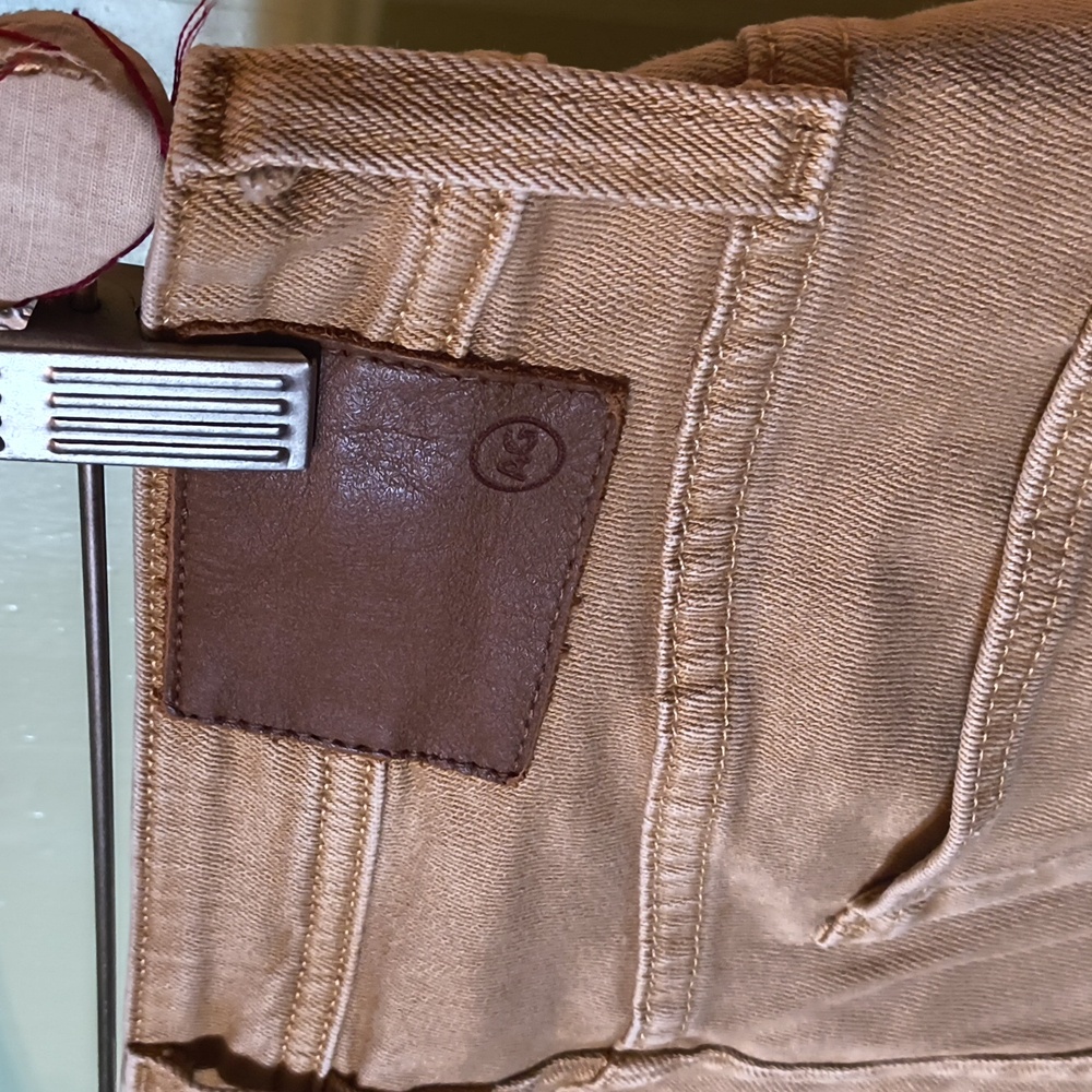 Men's AG Adriano Goldschmied Tellis Tan Beige Slim Jeans 32R - Picture 10 of 13
